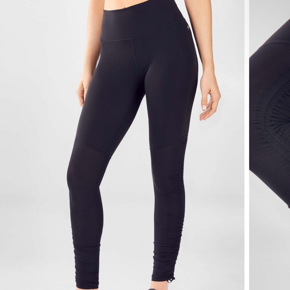 Fabletics Cashel Foldover PureLuxe Legging in black size medium - Picture 2 of 8